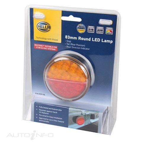 Hella LED Lamp Rnd 83MM Sti - 2399BL