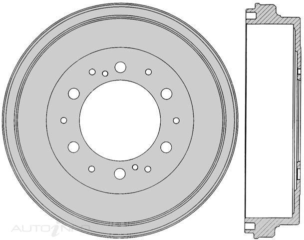 Protex Brake Drum Rear Toyota Hiace Kdh Trh >09 - DRUM4106