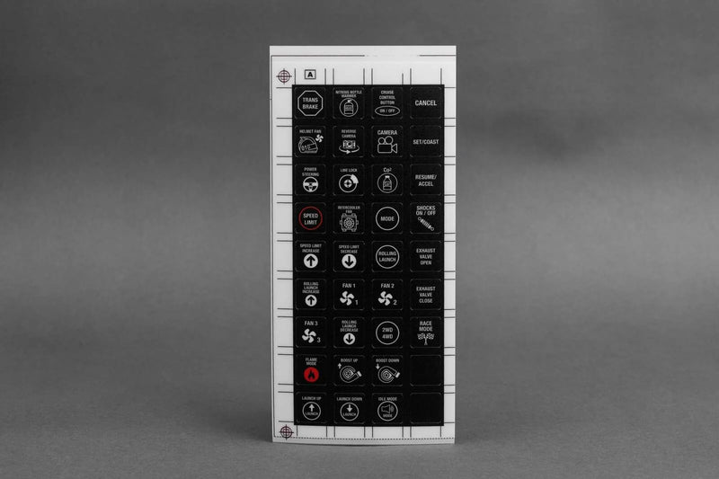 Emtron 8 Button Keypad Alternate Sticker Sheet