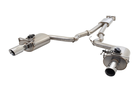 XForce Twin 3in Varex Valve Cat Back System - Stainless Steel (Mustang GT 14-17) — fits Ford Mustang