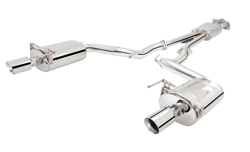 XForce Twin 2.5in Cat-Back Exhaust - Stainless (Mustang Fastback 15-21/GT 14-17) — fits Ford Mustang Ecoboost