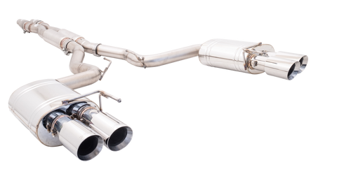 XForce Twin 3in Cat-Back Exhaust - Stainless (Mustang GT 2018+ Fastback) — fits Ford Mustang