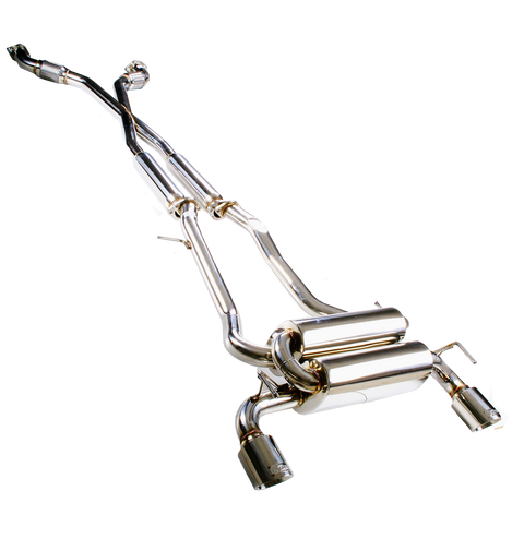 XForce Twin 2.5in Cat-Back Exhaust - Stainless Steel (350Z 03-09) — fits Nissan 350z