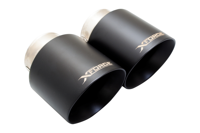 XForce 4in Matte Black Tips (M135i 12-16/M140i 16-19) Matte Black