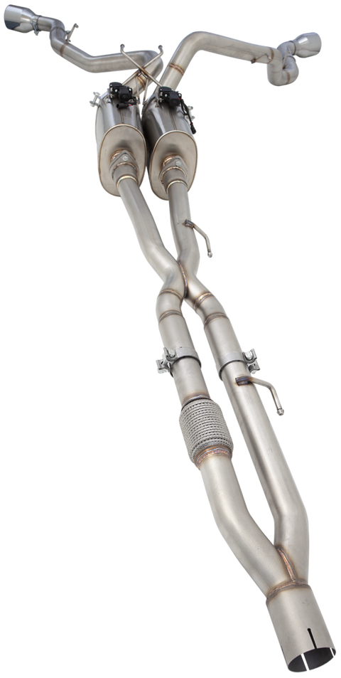 XForce Twin 2.5in to Twin 3in Cat Back System - 304 Stainless Steel (Ram 1500 09-20)