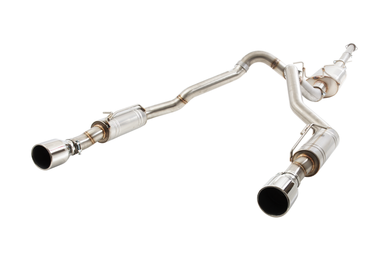 XForce 3.5in to Twin 3in Cat Back System - 304 Stainless Steel (Ram 1500 18+)