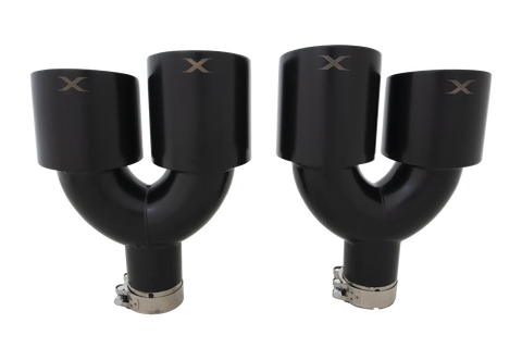 XForce Quad 4.5 Inch Tip (Golf R MK8 - MK8.5) - Black — fits Volkswagen Golf R