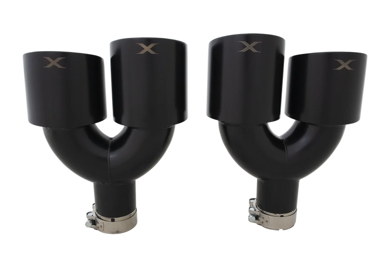 XForce Quad 4.5 Inch Tip (Golf R MK8 - MK8.5) - Black — fits Volkswagen Golf R