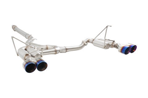 XForce Race Cat Back Exhaust System (WRX Sedan VB) - Burnt Blue Tips — fits Subaru WRX
