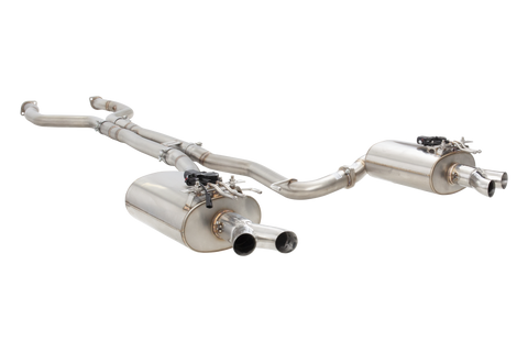 XForce Twin 3in Varex Cat Back Exhaust w/ Straight Pipe Center - 304 Stainless Steel (Maloo 14-17)