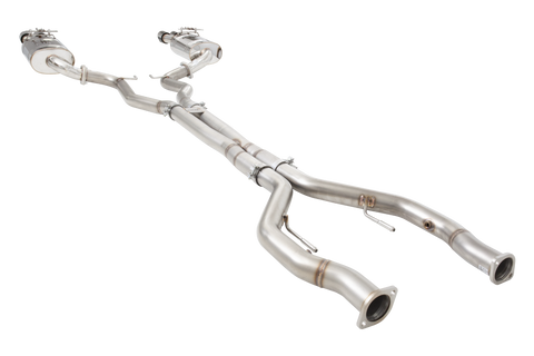 XForce Twin 3in Cat Back Exhaust w/ Straight Pipe Center - 304 Stainless Steel (Commodore 06-17)