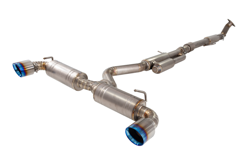 XForce GT Titanium Cat Back System with Burnt Blue Tips (GR Yaris) — fits Toyota Yaris