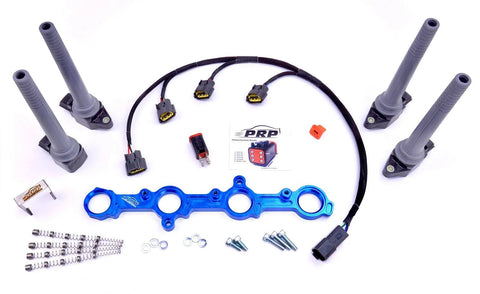 Platinum Racing Products Mitsubishi 4G63 Evo 1-3 & VR4 Coil Kit Blue / Full coil Kit - Coils, Bracket, Stalks and l...
