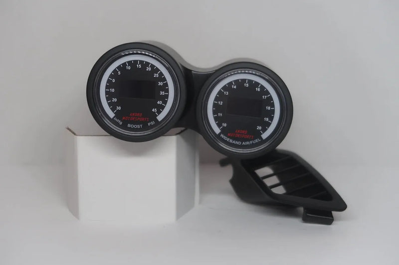 Andro Motorsports 52mm Dual Demister Vent Gauge Pod (EVO 7/8/9) — fits Mitsubishi Evo 8