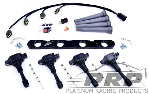 Platinum Racing Products Mitsubishi 4B11 Evo X Ignition Coil Kit Black / Stalks / Sequential Aftermarket ECU — fits...
