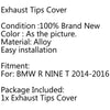 BMW R1200R R NINE T 2014-2016 Generic Exhaust Tips Cover Frame Black/Chrome