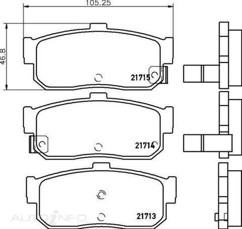 C-Plus Brake Pads Rear Nissan Max - MDB1707