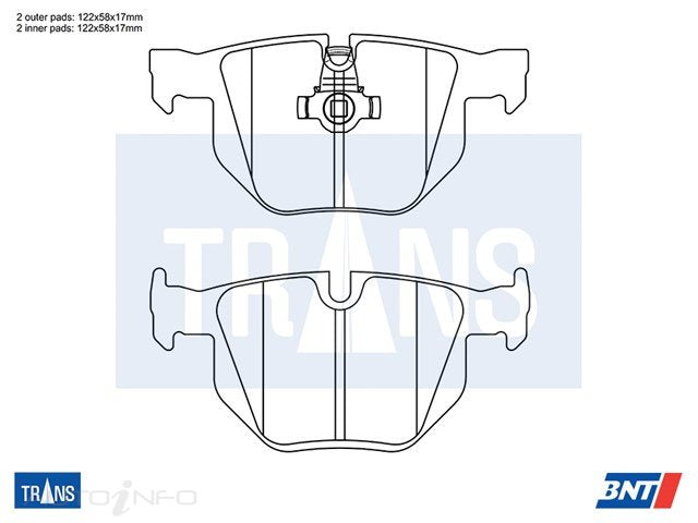TRANS Brake Pads Transmission Rear Bmw - DB1694TR