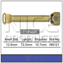 Nice Wheel Stud & Nut Long GM Holden - NS1460
