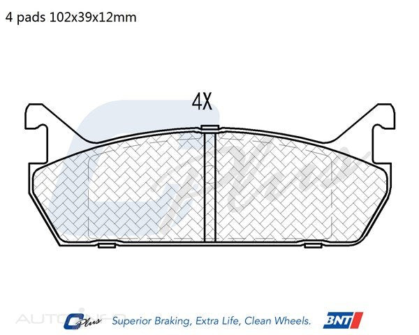 C-Plus Brake Pads Rear Daihatsu Apl Mazda for - DB1180CP