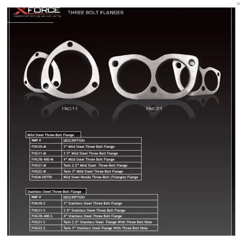 XForce 3.5"/3 Bolt Laser Cut Flange