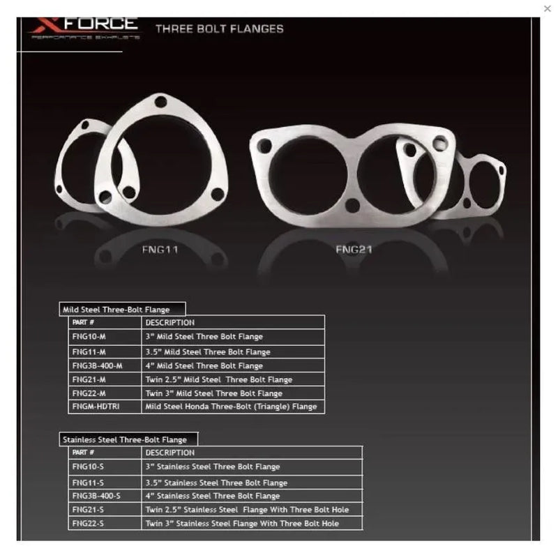XForce 3.5"/3 Bolt Laser Cut Flange