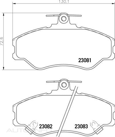 C-Plus Brake Pads Front Hyundai H100 Van 93-On - MDB1762