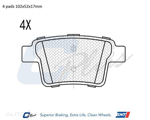 C-Plus Brake Pads Rear Ford Jaguar Mitsubishi - DB1713CP