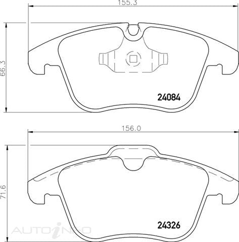 C-Plus Brake Pads Front Jaguar XF 07-On - MDB2944
