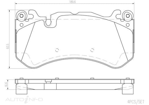 Brembo Brake Pads Front Mercedes-Benz C63 - P50142N