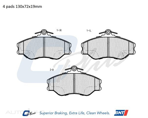 C-Plus Brake Pads Front Hyundai H100 Van - DB1486CP