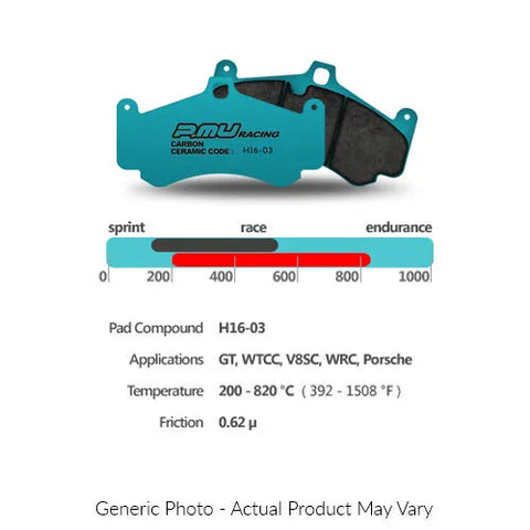 Project Mu Front Racing Brake Pads - H16-03 (STi/EVO/Redline SS-V) — fits Mitsubishi Evo 8