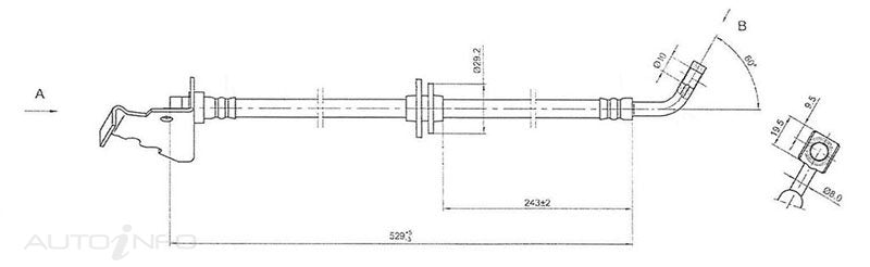 Protex Brake Hose Front RH Holden Commercial VE V6 V8 - H3439