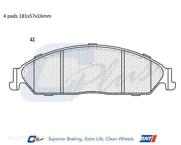 C-Plus Brake Pads Mplus Front Ford BA BF FG - DB1473CM