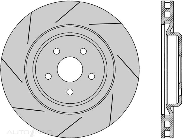 Protex Disc Rotor Slot Front LH Holden VE V8 - PDR1174HS