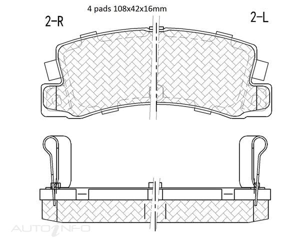 Motorgear Brake Pads Rear Toyota Corolla - BDP1147