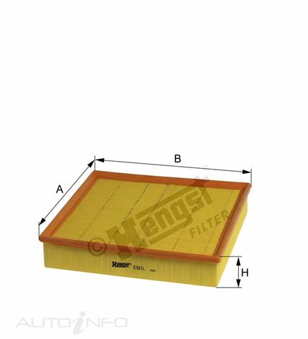 Hengst Air Filter CA8194 Audi A8 Pet Diesel 94 - E381L