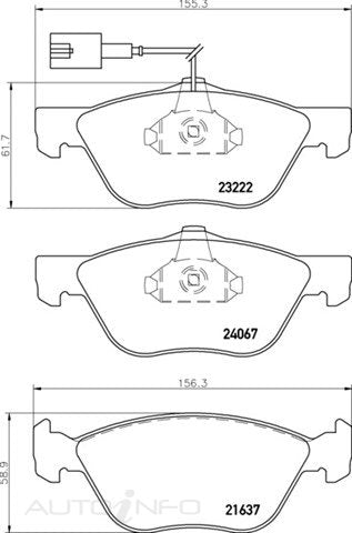 C-Plus Brake Pads Alfa 147 2.0 16V Front - MDB2133