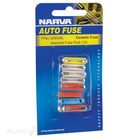 Narva Ceram Fuse Assort PK10 - 52600BL