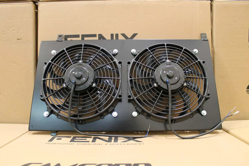 Fenix Radiators Fan Shroud & Fans (MX83 Cressida) - Satin Black
