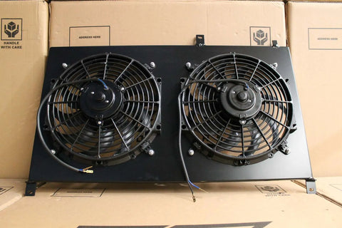 Fenix Radiators Fan Shroud & Fans (JZX100 Mark II) - Satin Black
