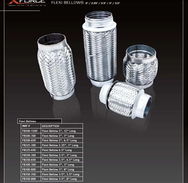 Xforce FB300-300 3in/3in Long Flexi Bellow