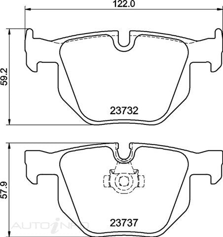 C-Plus Brake Pads Rear Bmw 5 Series 03-On - MDB2719