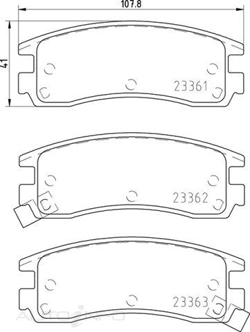 C-Plus Brake Pads Rear Buic Chevrolet Opel - MDB1825
