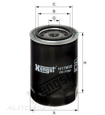 Hengst Oil Filter PH3569 Audi VW - H17W30