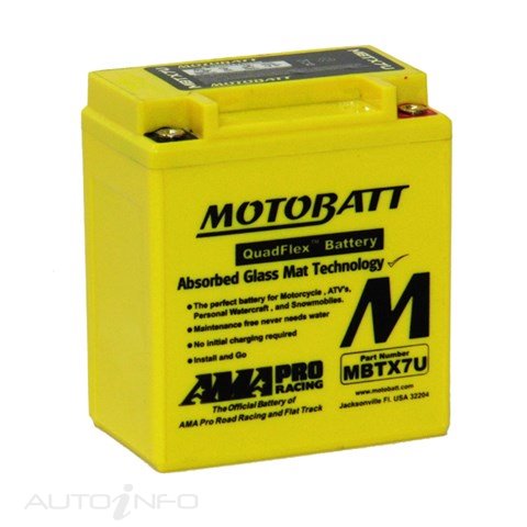Motobatt Battery Motobatt 12V CCA115 - MBTX7U