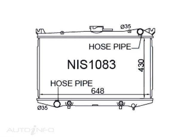 Fenix Radiators Radiator Nissan Navara Diesel 88-On92 - NIS1083-PA26A