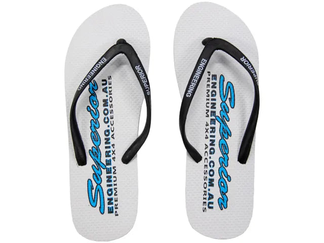 Superior Engineering Ladies Thongs- White Pair Size 9