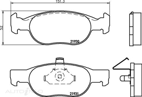 C-Plus Brake Pads Front Fiat Punto 93-On - MDB1956