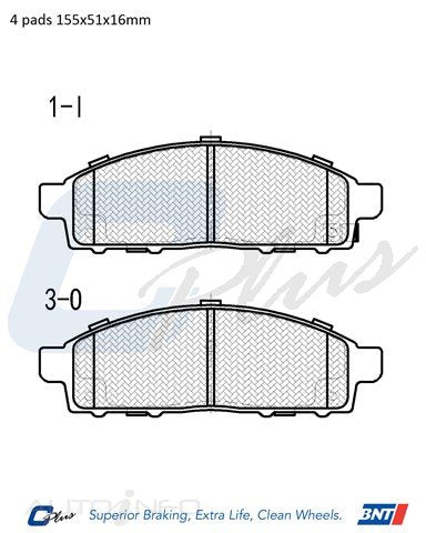 C-Plus Brake Pads Mplus Front Mitsubishi Triton 06-On - DB1774CM